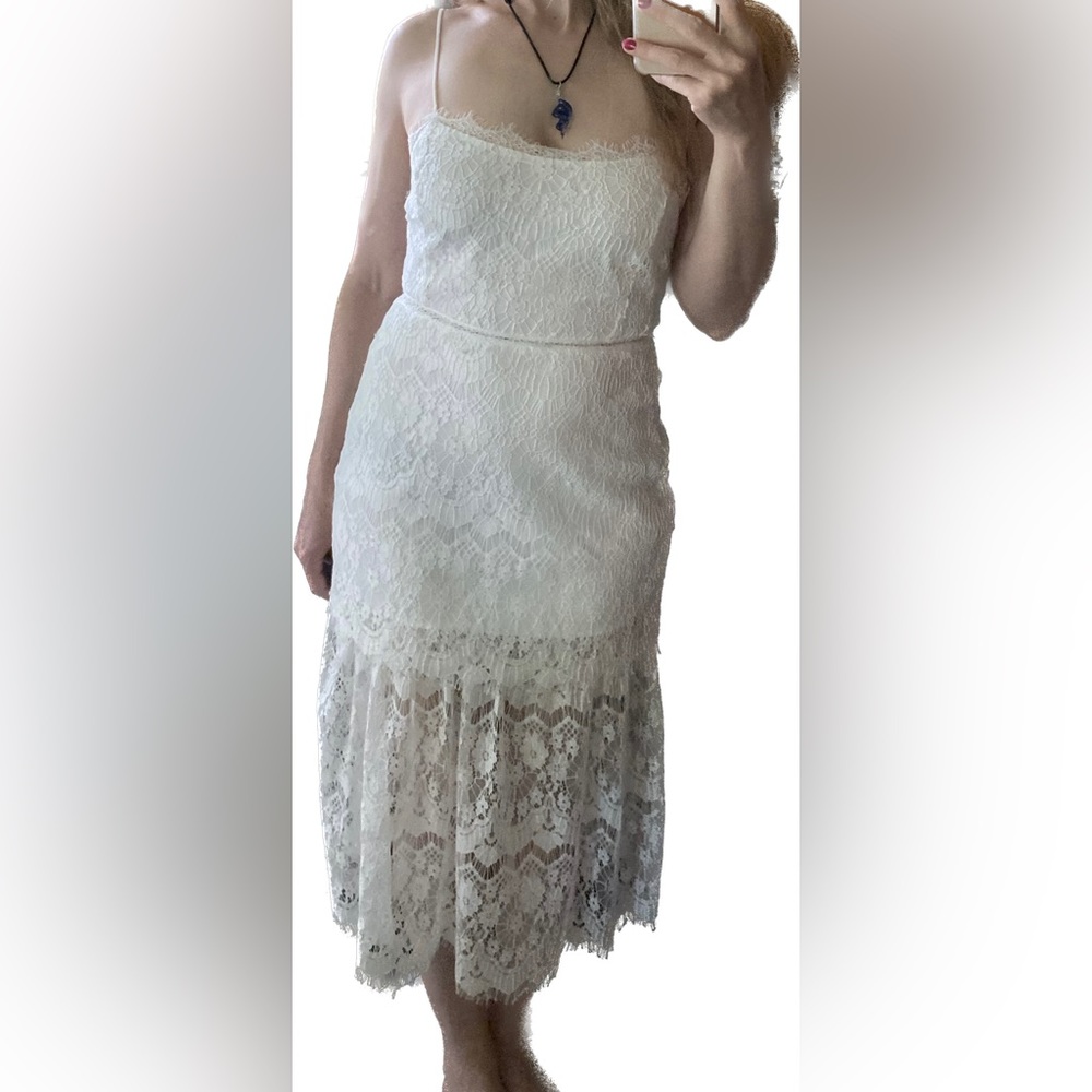 Lulus white lace dress